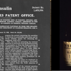 INSULIN AND ITS FIRST PATENT